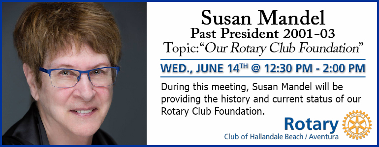 Next Rotary Club Weekly Meeting